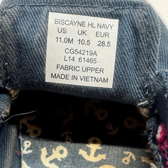 Sperry Loafers Girls size 11M Navy, Glitter and Pink - Picture 7 of 7